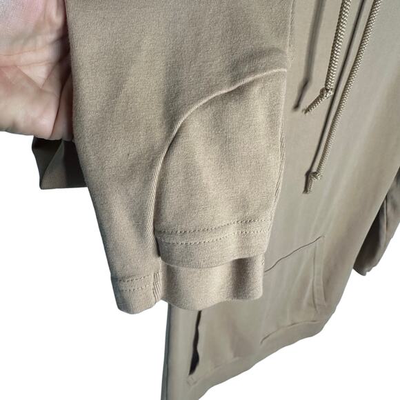 Lily & Lottie Cowl Neck Sweatshirt Women Tan Cotton Blend Long Length Size L - Picture 5 of 9